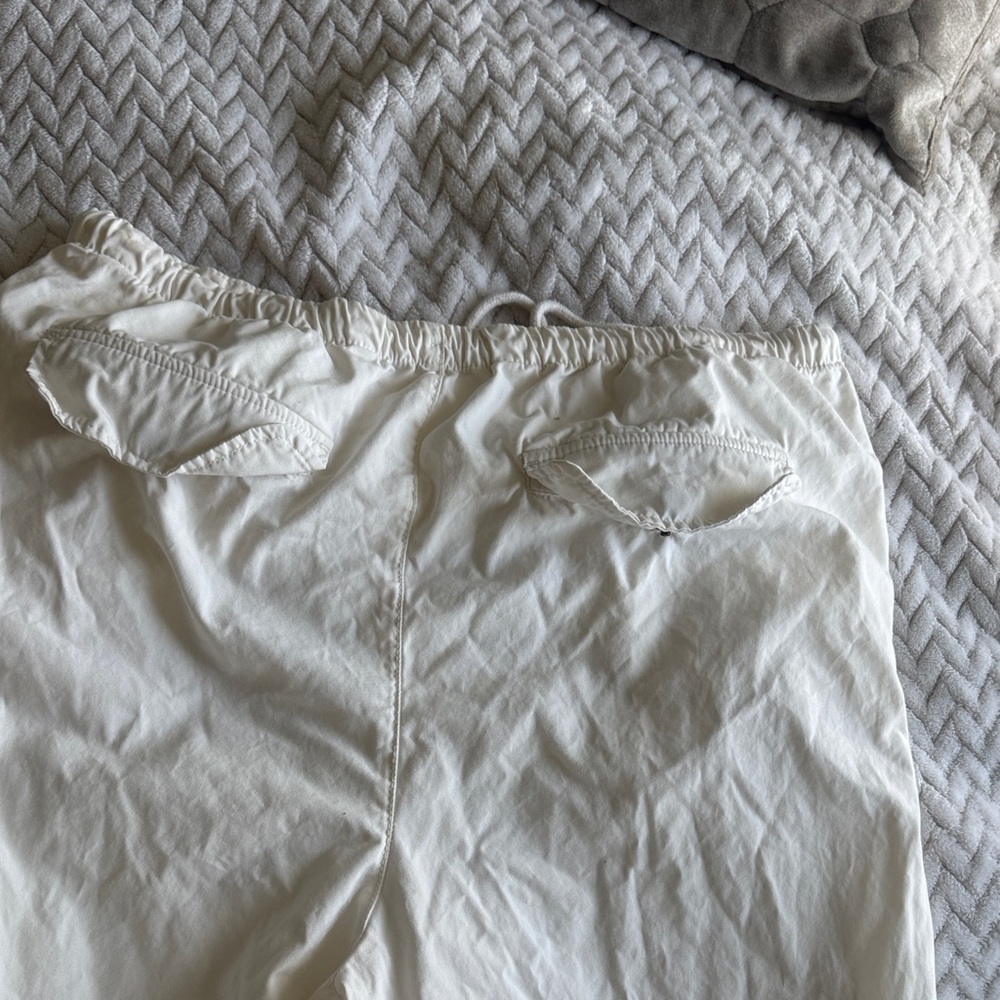 Free People White Ruched Hem Drawstring Joggers - Picture 7 of 10